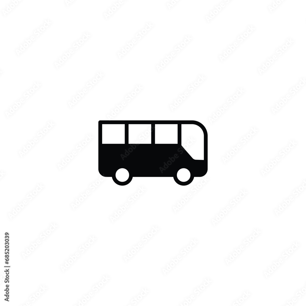 Bus icon vector for web site Computer and mobile app