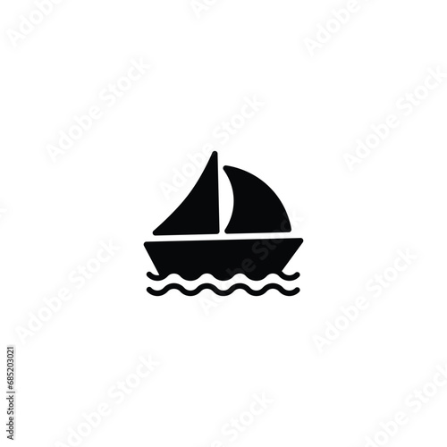 Sail boat icon vector for web site Computer and mobile app