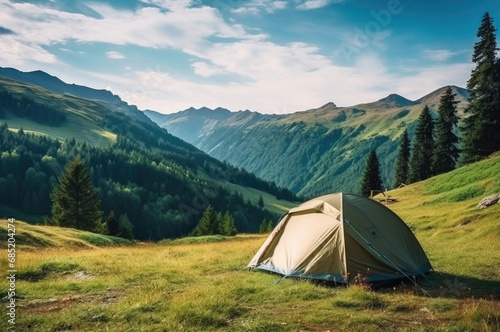 outdoors tent and landscape concept