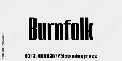 Modern Font. Upper case Lower case Typography urban style alphabet condensed fonts for fashion, sport, technology, digital, movie, logo design, vector illustration