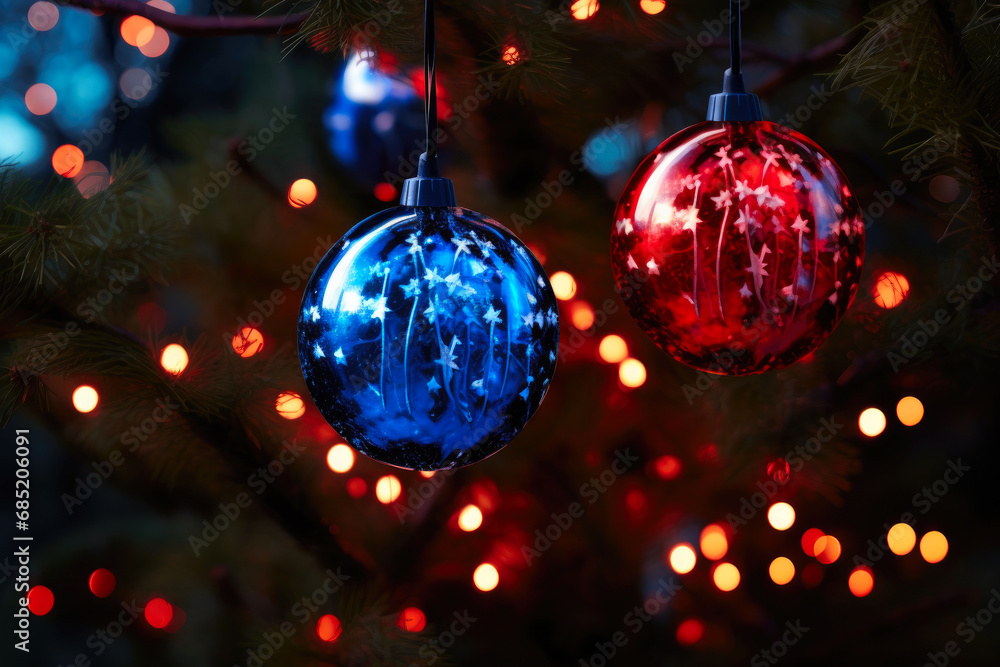 Fototapeta premium Mesmerizing Stage-Like Bauble Ensemble