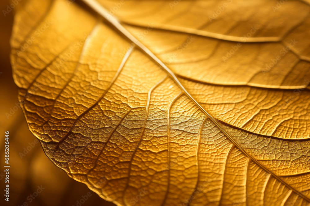 Obraz premium Gilded Foliage Elegance