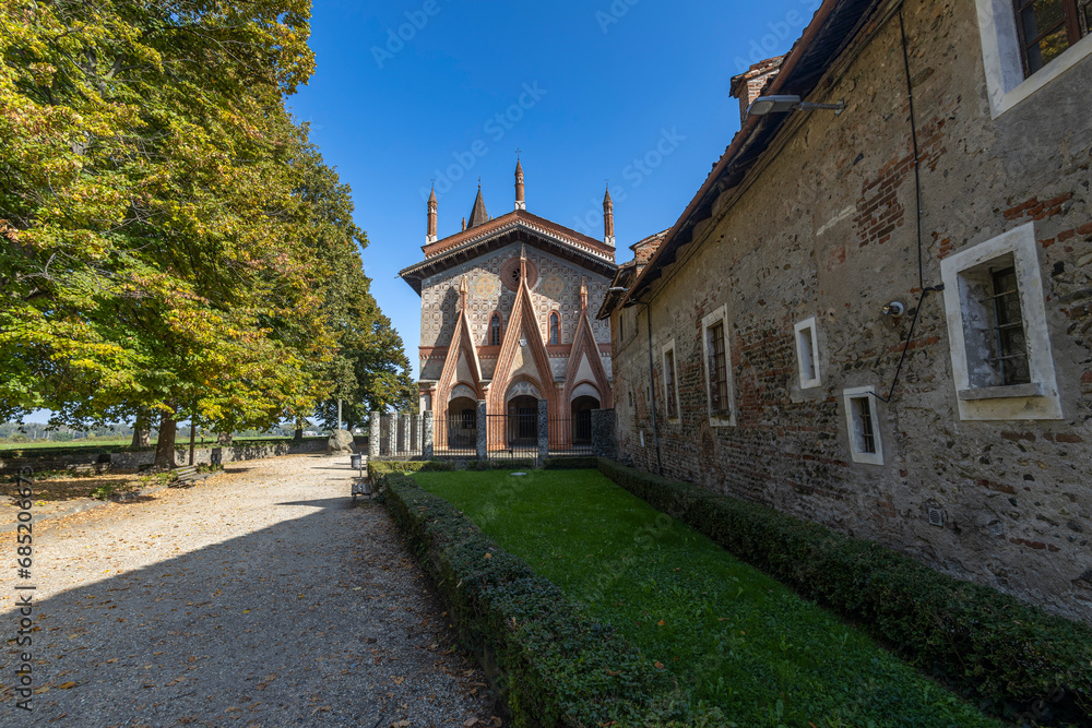View of Sant'Antonio of Ranverso' s Abbey in Buttigliera Alta, province of Turin, Piedmont, Italy