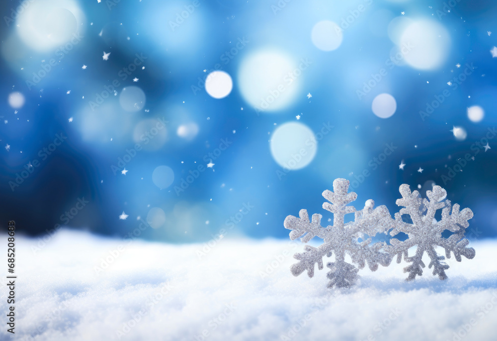 Holiday Frost: Elegant Snowflake Composition Holiday Frost: Elegant Snowflake Composition