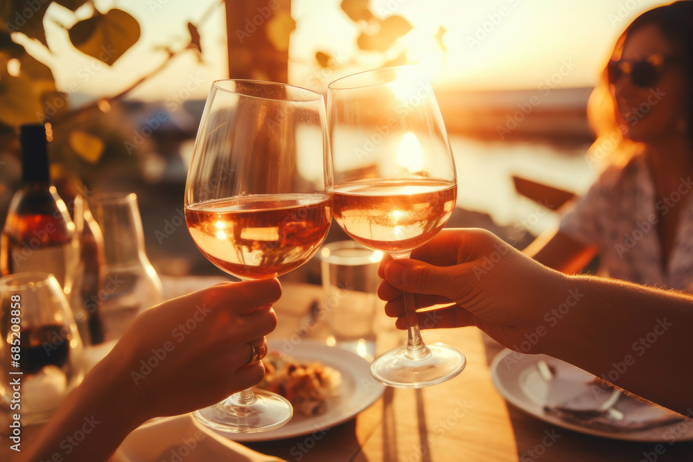 Cheerful Moments: Wine and Friends Gather