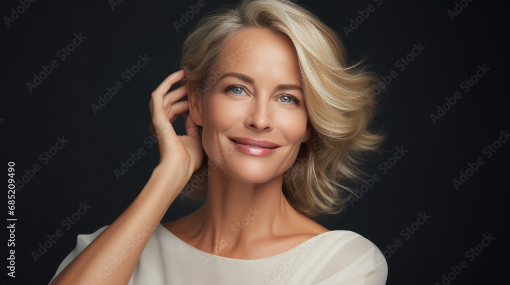 Radiant Mature Woman: Exuding Grace and Joy Radiant Mature Woman: Exuding Grace and Joy