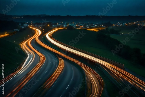 traffic on highway at night © Tehreem