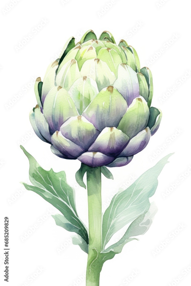 A Watercolor Painting of a Fresh and Healthy Vegetable, Perfect for Isolated Backgrounds A Watercolor Painting of a Fresh and Healthy Vegetable, Perfect for Isolated Backgrounds
