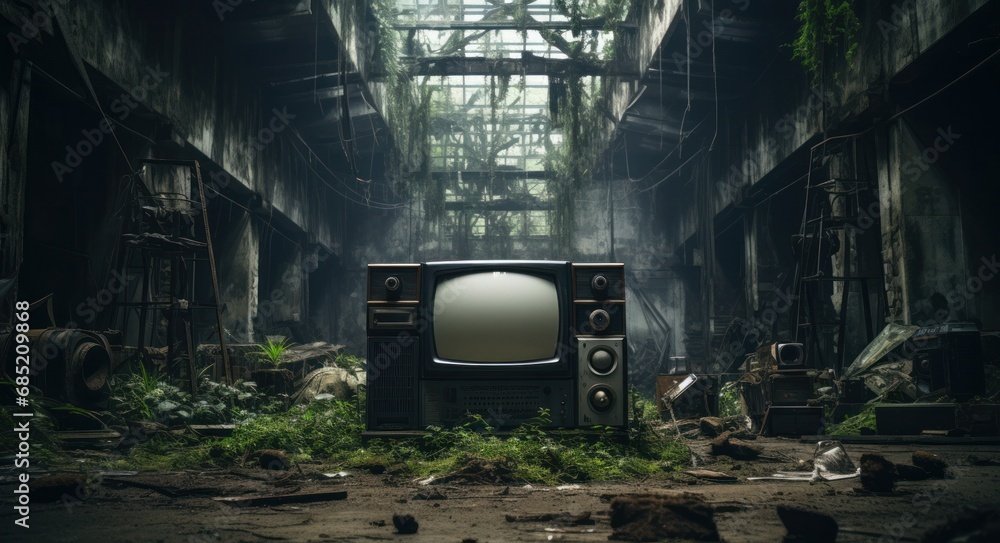 Abandoned TV and Film Props Gather Dust - obrazy, fototapety, plakaty 