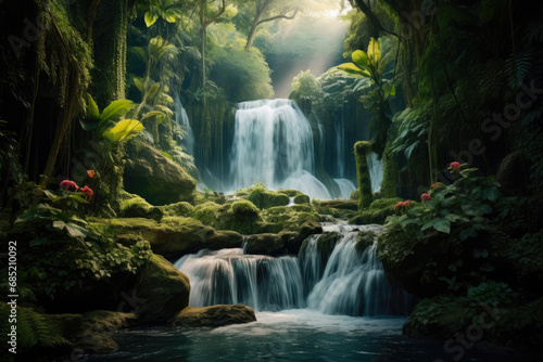Nature s Symphony  Enchanting Waterfall Haven