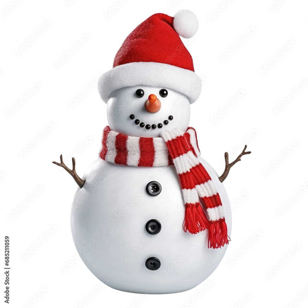 Snowman christmas isolated on white background