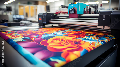 printing machines and CMYK prints, colorful sheets 