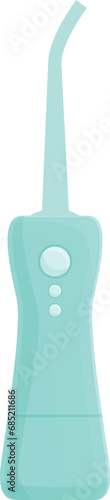 Green teeth irrigator icon cartoon vector. Tech cleaner. Care residence home