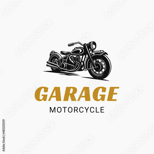 motorbike - chooper - motorcycle logo template illustration
