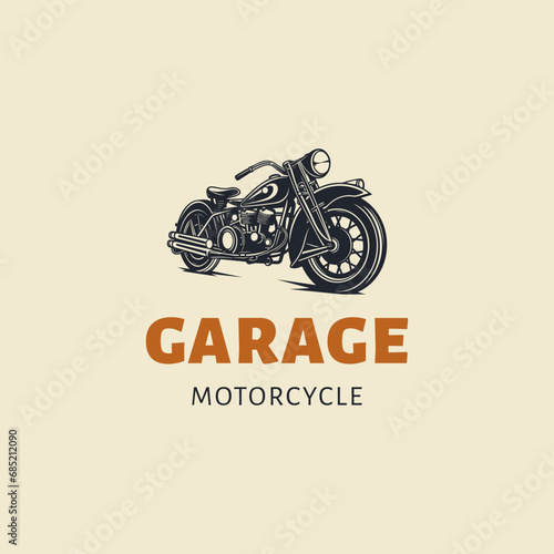motorbike - chooper - motorcycle logo template illustration