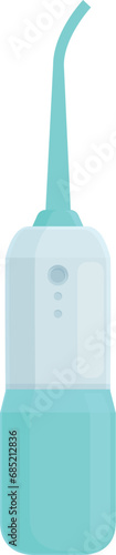 Tech cleaner tooth icon cartoon vector. Teeth irrigator. Dental care at home