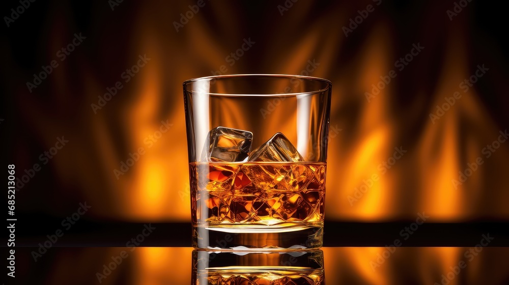 scotch glass whiskey drink neat illustration liquid brandy, party