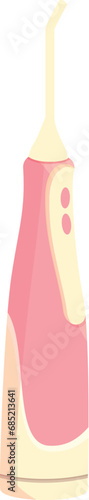 Female teeth irrigator icon cartoon vector. Tech cleaner. Floss home pick