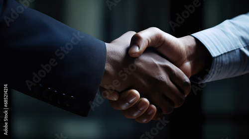 Professional Handshake Agreement Business Partnership Success Concept photo