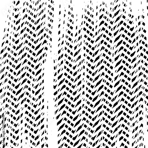 Rough, irregular texture composed of monochrome geometric elements. Overlay distressed grunge background. Abstract vector illustration. Vector Format 