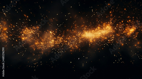 fire embers abstract background with dynamic particles photo