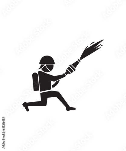 fire fighter icon, vector best flat icon.