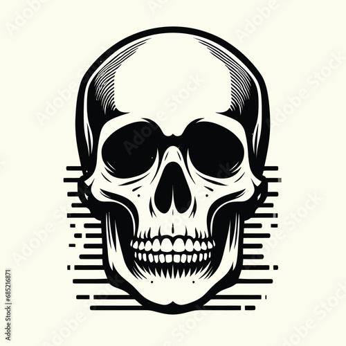 Skull vector illustration solid