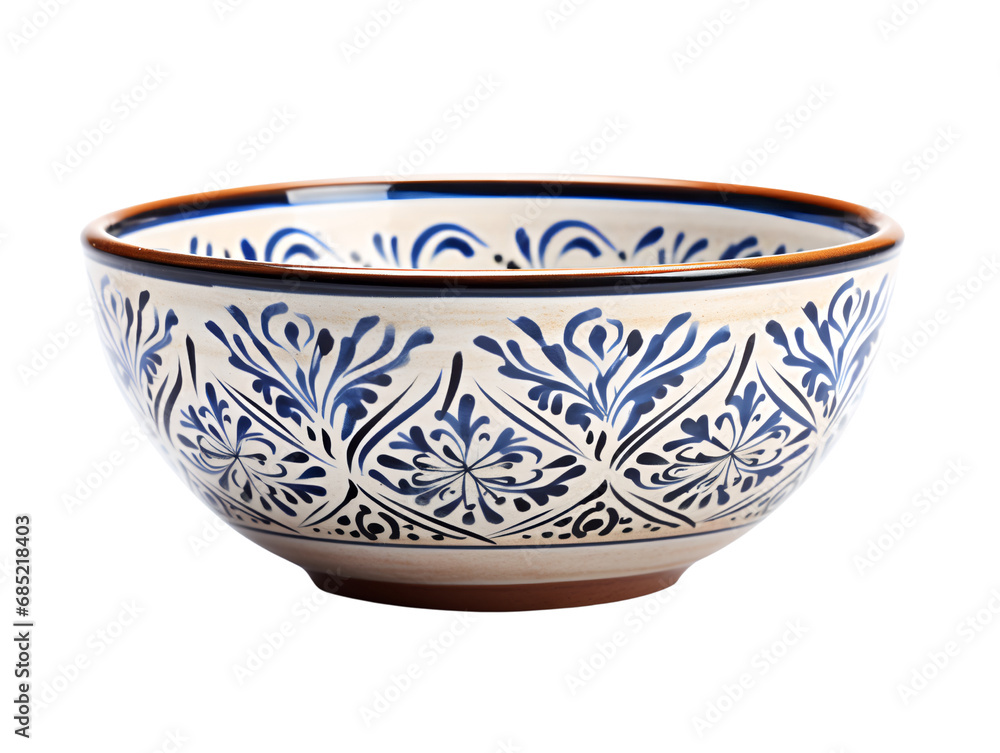 Elegant Ceramic Bowl, isolated on a transparent or white background Elegant Ceramic Bowl, isolated on a transparent or white background