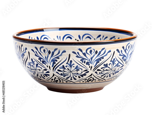 Elegant Ceramic Bowl, isolated on a transparent or white background