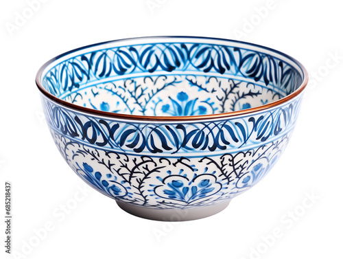 Elegant Ceramic Bowl, isolated on a transparent or white background