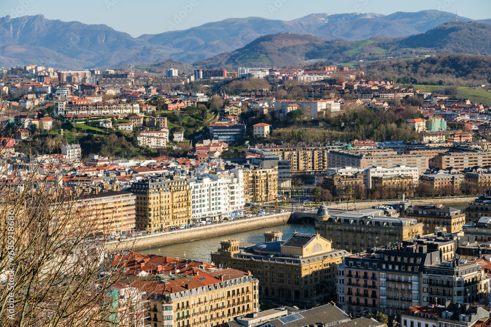 View of City from Monte Urgull , Donostia-San Sebastián, Spain