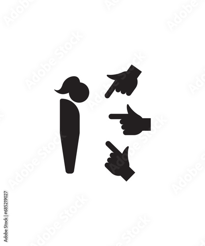 woman social issue icon, vector best flat icon.