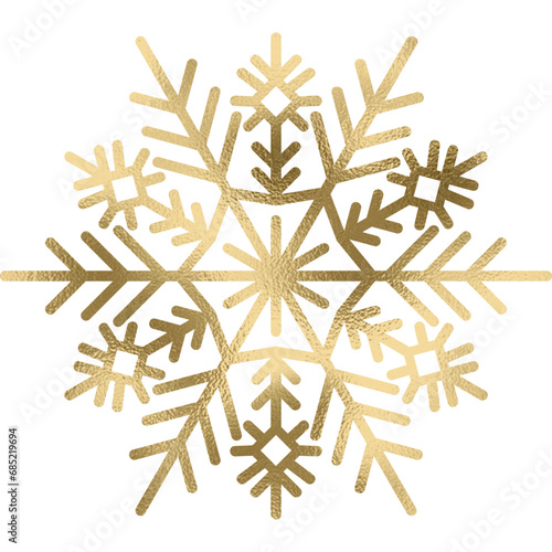 Schneeflocke gold mit transparentem Hintergrund	
