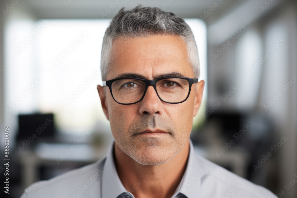 Professional man wearing glasses and tie looking directly at camera. This image can be used to represent business, professionalism, and confidence. Professional man wearing glasses and tie looking directly at camera. This image can be used to represent business, professionalism, and confidence.