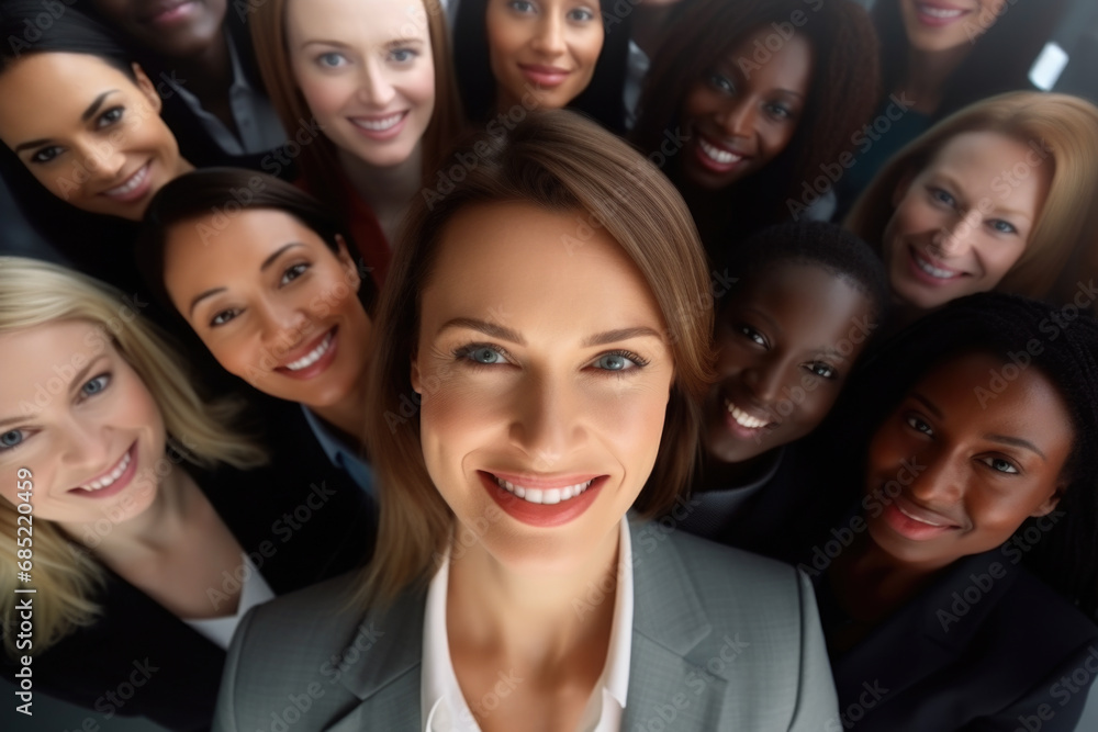 Group of women standing next to each other. This picture can be used to represent teamwork, friendship, diversity, or community gathering. Group of women standing next to each other. This picture can be used to represent teamwork, friendship, diversity, or community gathering.