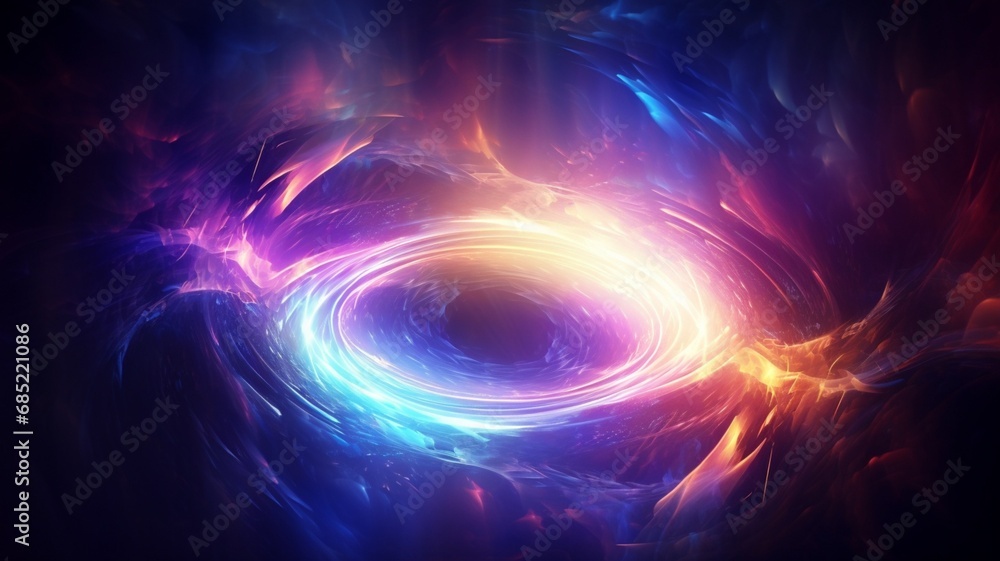 Ethereal Portal: Mystical Energy Vortex Illuminated by Radiant Lights abstract background 