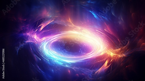 Ethereal Portal: Mystical Energy Vortex Illuminated by Radiant Lights abstract background 