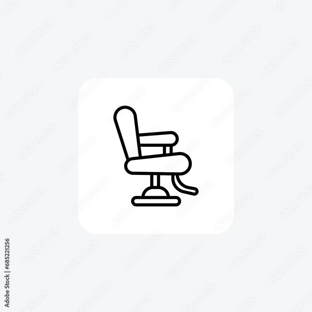 Barber Chair, Salon Equipment,Line Icon, Outline icon, vector icon, pixel perfect icon Barber Chair, Salon Equipment,Line Icon, Outline icon, vector icon, pixel perfect icon