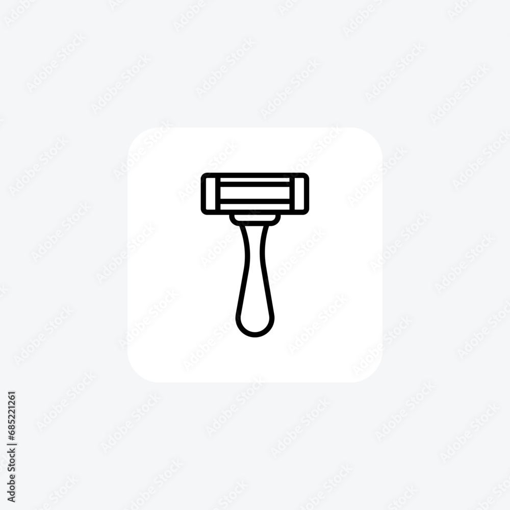Shaving Razor, Grooming Tools, Line Icon, Outline icon, vector icon, pixel perfect icon Shaving Razor, Grooming Tools, Line Icon, Outline icon, vector icon, pixel perfect icon