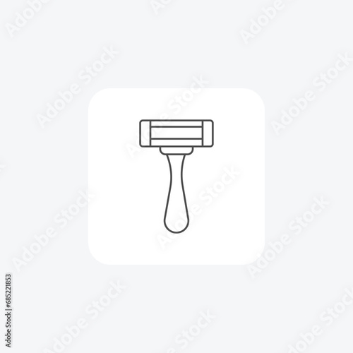 Shaving Razor, Grooming Tools,  thin line icon, grey outline icon, pixel perfect icon