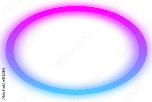 pink neon circle frame png