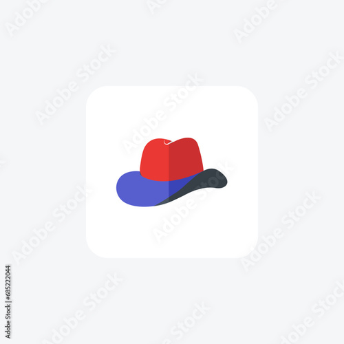 Hat, Headwear, Fashion,  flat color icon, pixel perfect icon
