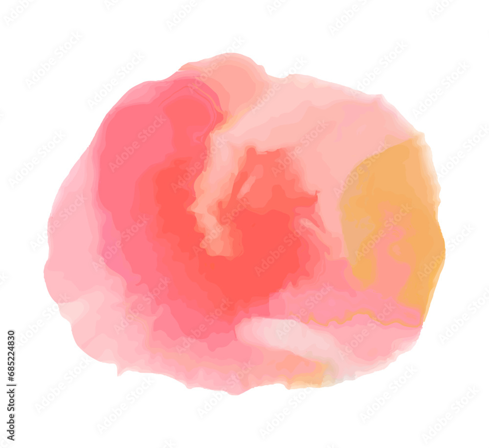 Watercolor spot, isolated on a white background.   Hand-drawn illustration.