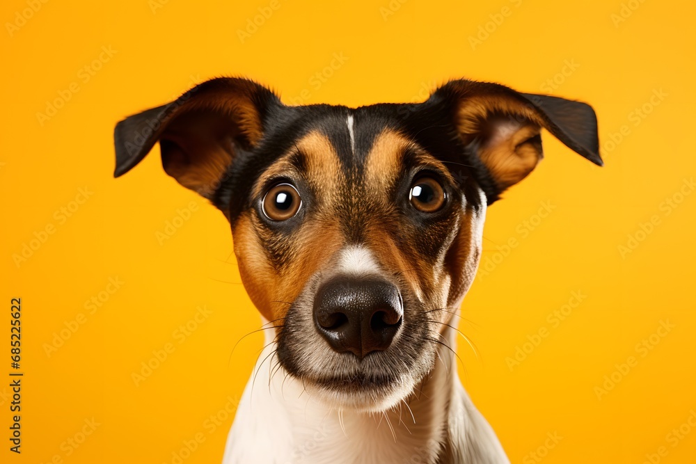 Friendly canine staring directly at the camera with a curious expression on its face Generative AI Friendly canine staring directly at the camera with a curious expression on its face Generative AI