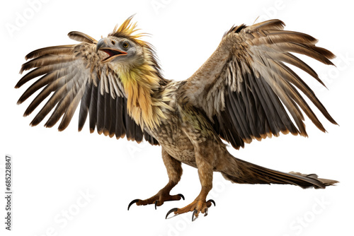 Archaeopteryx Ancient Feath on a White or Clear Surface PNG Transparent Background photo
