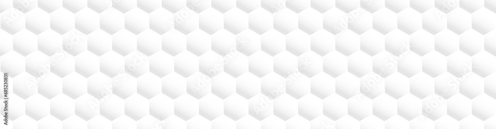 3d hexagon geometric pattern. white seamless hex background. abstract honeycomb cell. vector illustration. design for the background flyers, ad honey, fabric, clothes, texture, textile pattern