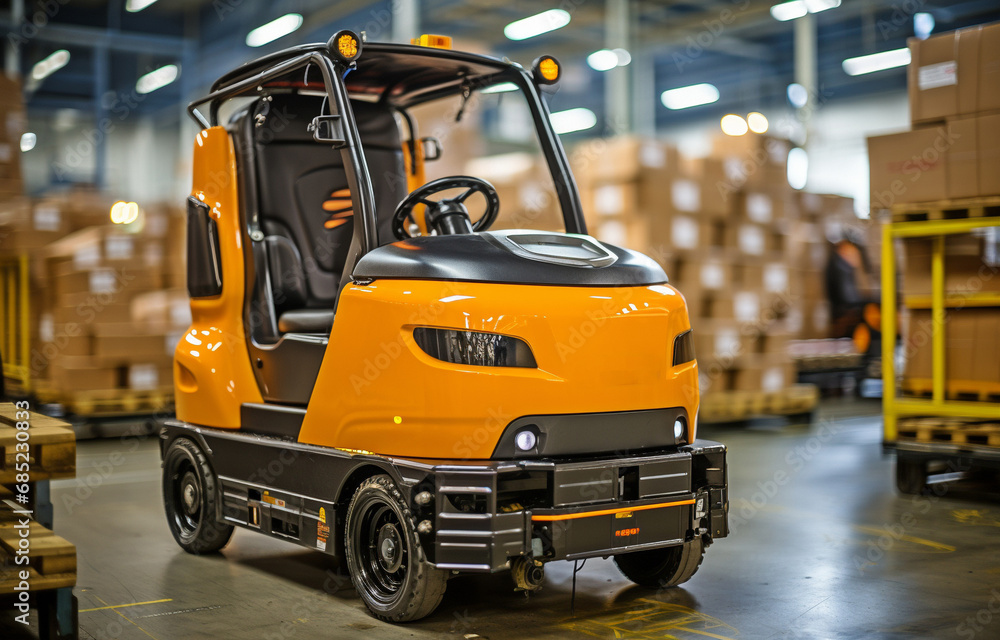 Transporting packages and inventory in a warehouse using an autonomous robot and a self-driving forklift. Transporting packages and inventory in a warehouse using an autonomous robot and a self-driving forklift.