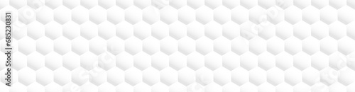 Obraz na płótnie 3d hexagon geometric pattern. white seamless hex background. abstract honeycomb cell. vector illustration. design for the background flyers, ad honey, fabric, clothes, texture, textile pattern w salonie