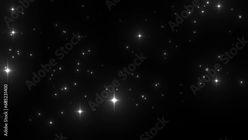 falling sparkling bright stars overlay background loop photo