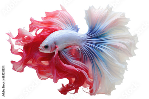 Betta Fish Aquatic Jewel on a White or Clear Surface PNG Transparent Background © Usama